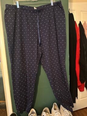 croft & barrow Navy Blue Star-Print Lounge Pants
